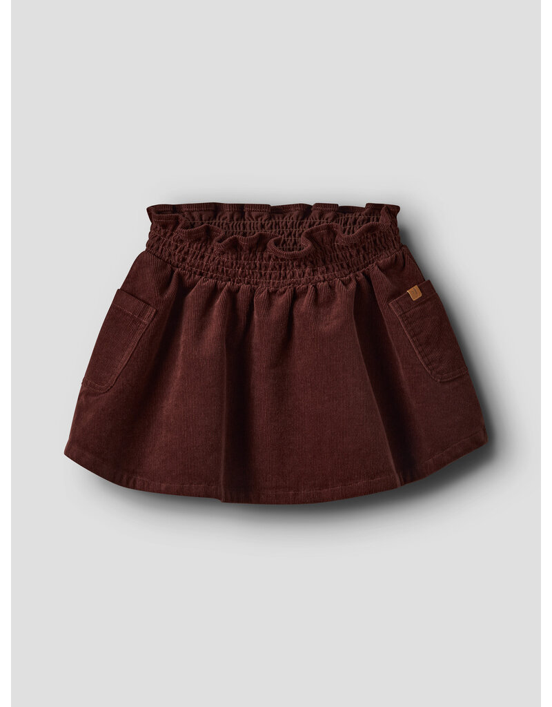 Lil' Atelier Obert Cord Skirt Hot Chocolate
