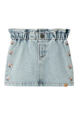 Lil' Atelier Darlee Denim Skirt Medium Blue Denim Flower