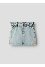 Lil' Atelier Darlee Denim Skirt Medium Blue Denim Flower