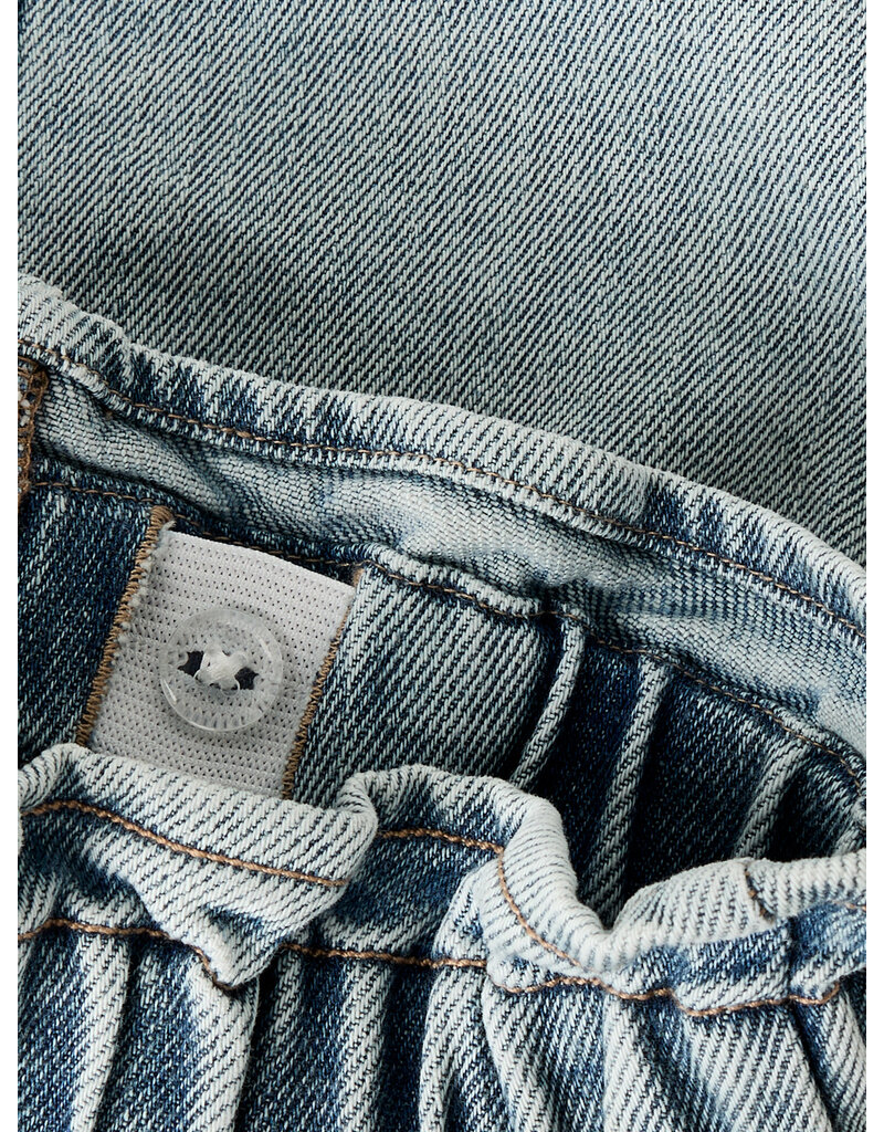 Lil' Atelier Darlee Denim Skirt Medium Blue Denim Flower