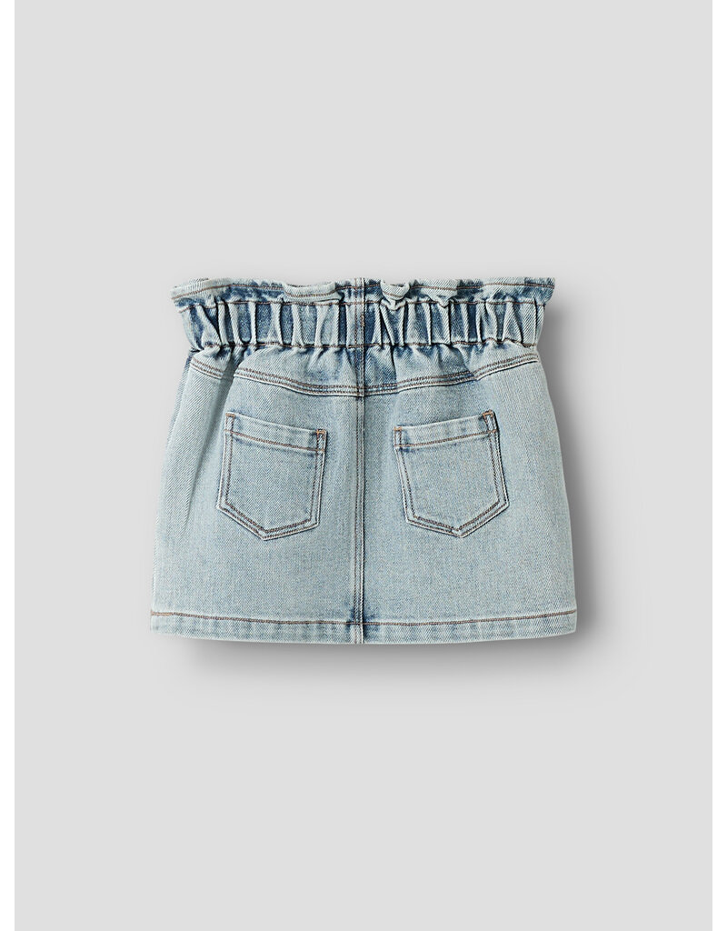 Lil' Atelier Darlee Denim Skirt Medium Blue Denim Flower