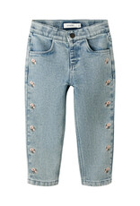 Lil' Atelier Darlee Loose Jeans Medium Blue Denim Flower
