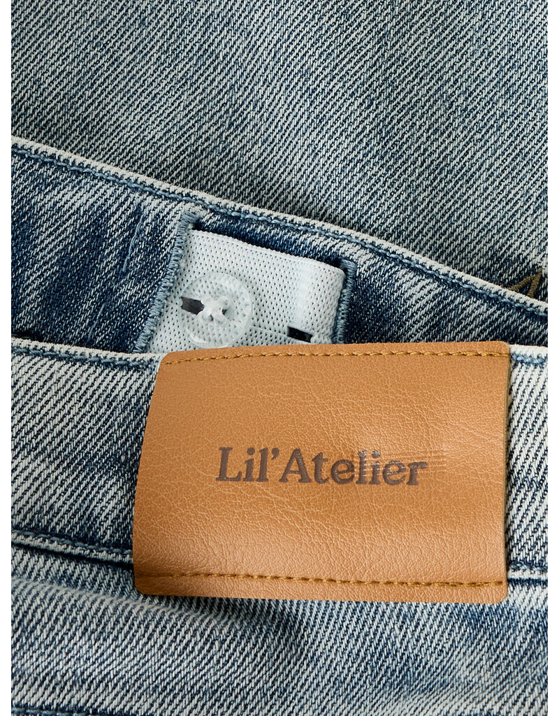 Lil' Atelier Darlee Loose Jeans Medium Blue Denim Flower