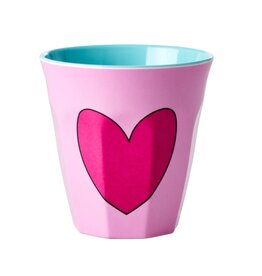 Rice Melamine cup Pink Hart