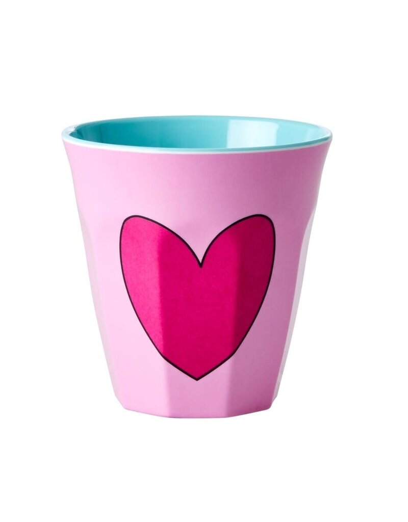 Rice Melamine cup Pink Hart