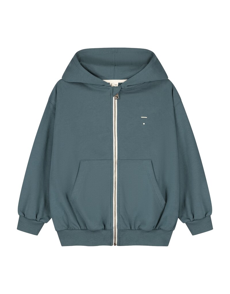Gray Label Hooded Cardigan Blue Grey