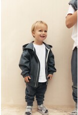 Gray Label Hooded Cardigan Blue Grey