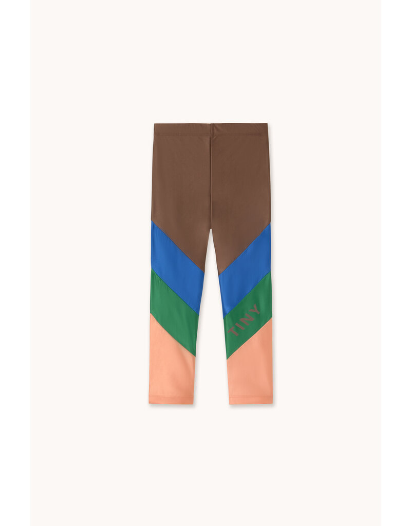 Tinycottons Color Block Leggings Dark Brown