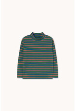Tinycottons Duo Stripes Rib Mockneck Dark Green