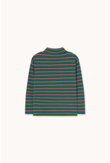 Tinycottons Duo Stripes Rib Mockneck Dark Green
