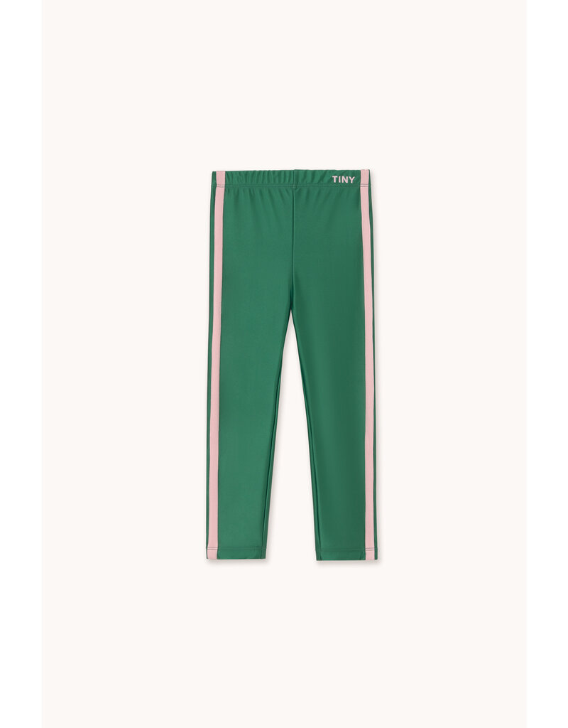 Tinycottons Tiny Logo Shiny Leggings Dark Green
