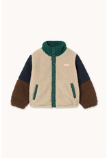 Tinycottons Color Block Polar Sherpa Jacket Dark Green