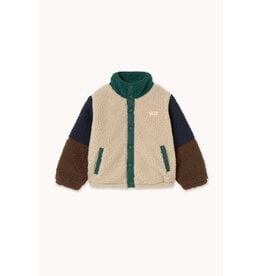 Tinycottons Color Block Polar Sherpa Jacket Dark Green