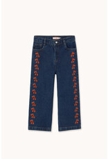 Tinycottons Cherries Embroidered Jeans Navy