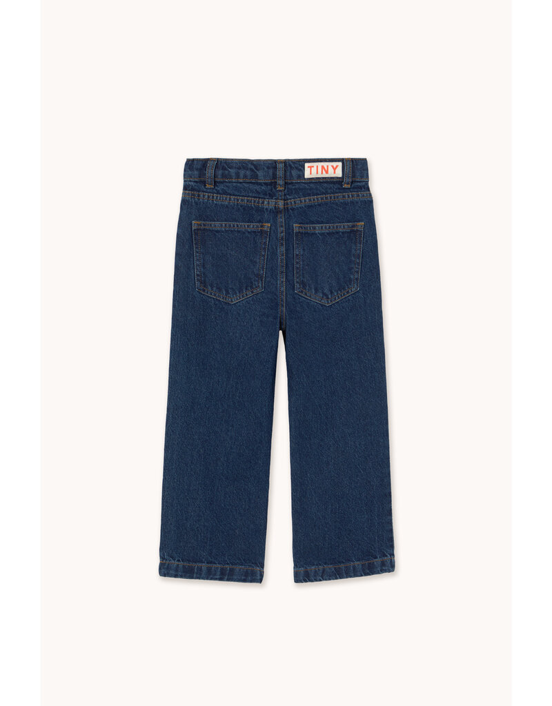 Tinycottons Cherries Embroidered Jeans Navy