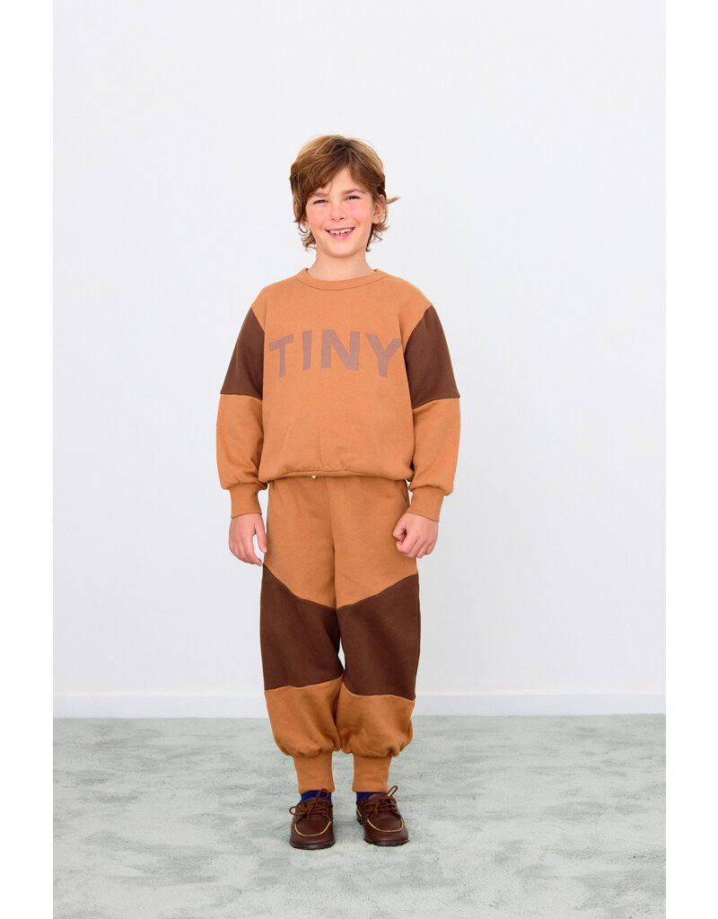 Tinycottons Tiny Color Block Sweatshirt Light Brown