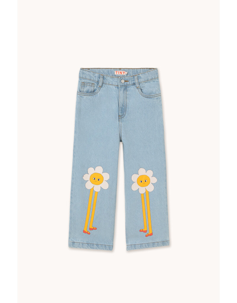 Tinycottons Daisies Jeans  light blue denim