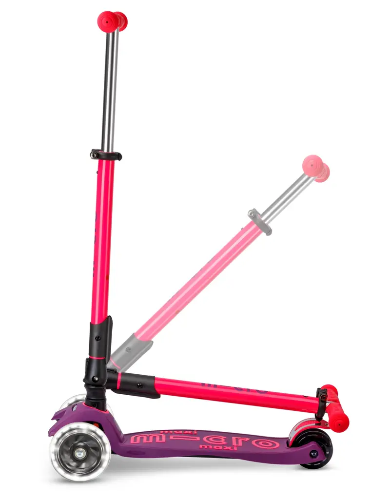 Micro Step Maxi Micro inklapbaar LED paars roze Neon
