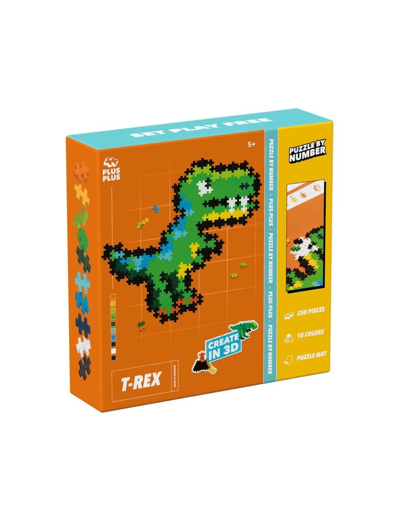 Plus Plus Puzzle By Number T-Rex 250 Pcs