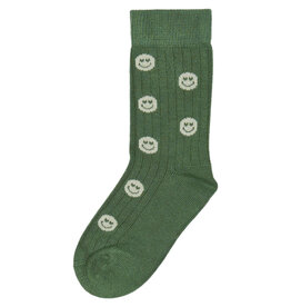 minipop Bamboo Motif Socks Green Smile