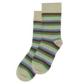 minipop Bamboo Multi Stripe Socks Green