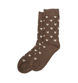 minipop Bamboo Heart Socks Chocolade Brown