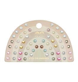 Mimi & Lula Pink Gem & Pearl Stick on Earrings
