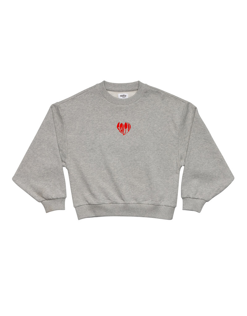 Salty Stitch Salty Sweater Heart Grey