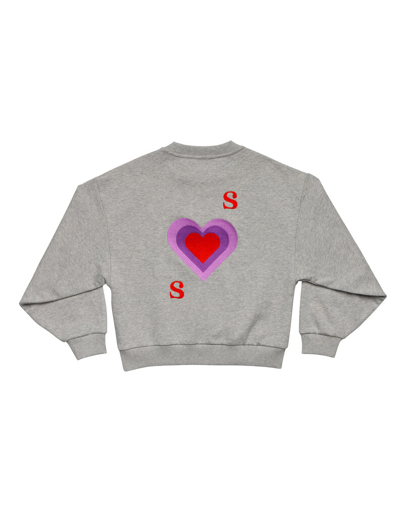 Salty Stitch Salty Sweater Heart Grey
