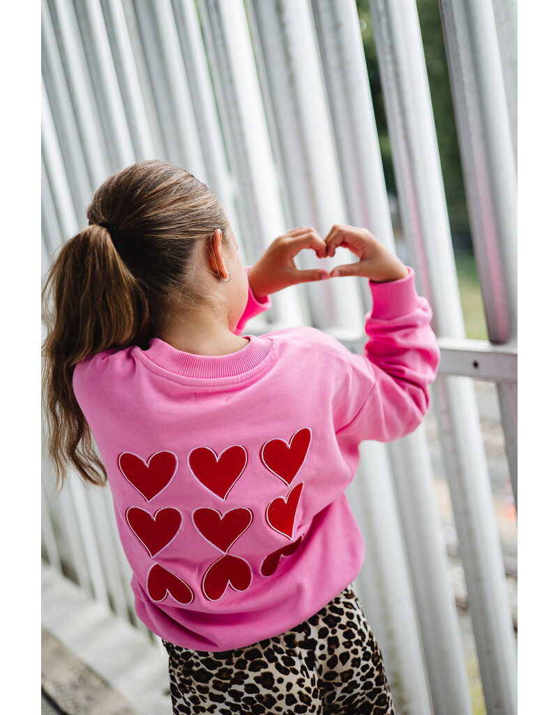 Salty Stitch Salty Sweater Hearts Pink