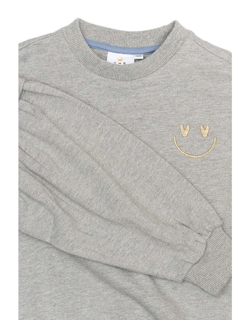 The New Renata Glitter Sweatshirt Light Grey Melange