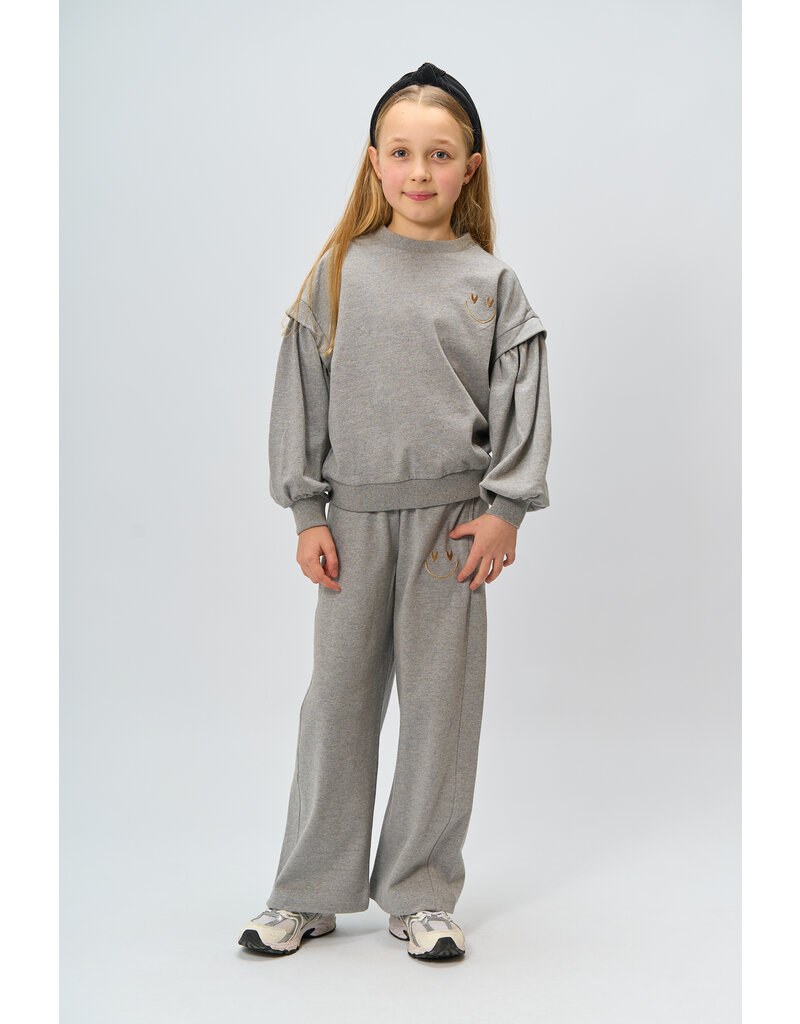 The New Renata Glitter Sweatshirt Light Grey Melange