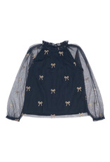 The New Rudelle Top Navy Blazer AOP