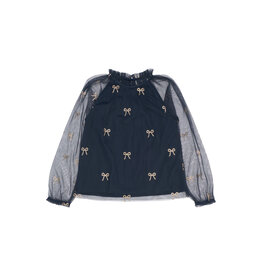 The New Rudelle Top Navy Blazer AOP