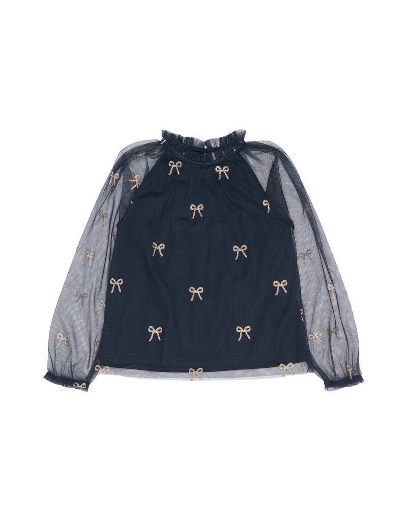 The New Rudelle Top Navy Blazer AOP