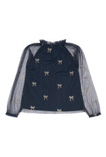 The New Rudelle Top Navy Blazer AOP