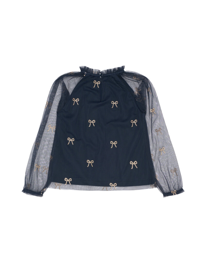 The New Rudelle Top Navy Blazer AOP