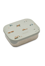 Liewood Arthur Printed Lunchbox Vehicles / Dove Blue Mix