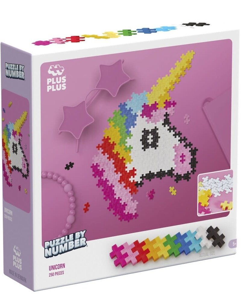 Plus Plus Puzzle by Number eenhoorn Plus-Plus: 250 stuks