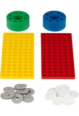 Plus Plus Bouwplaat geel/rood klein en wielen Plus-Plus: 26 stuks