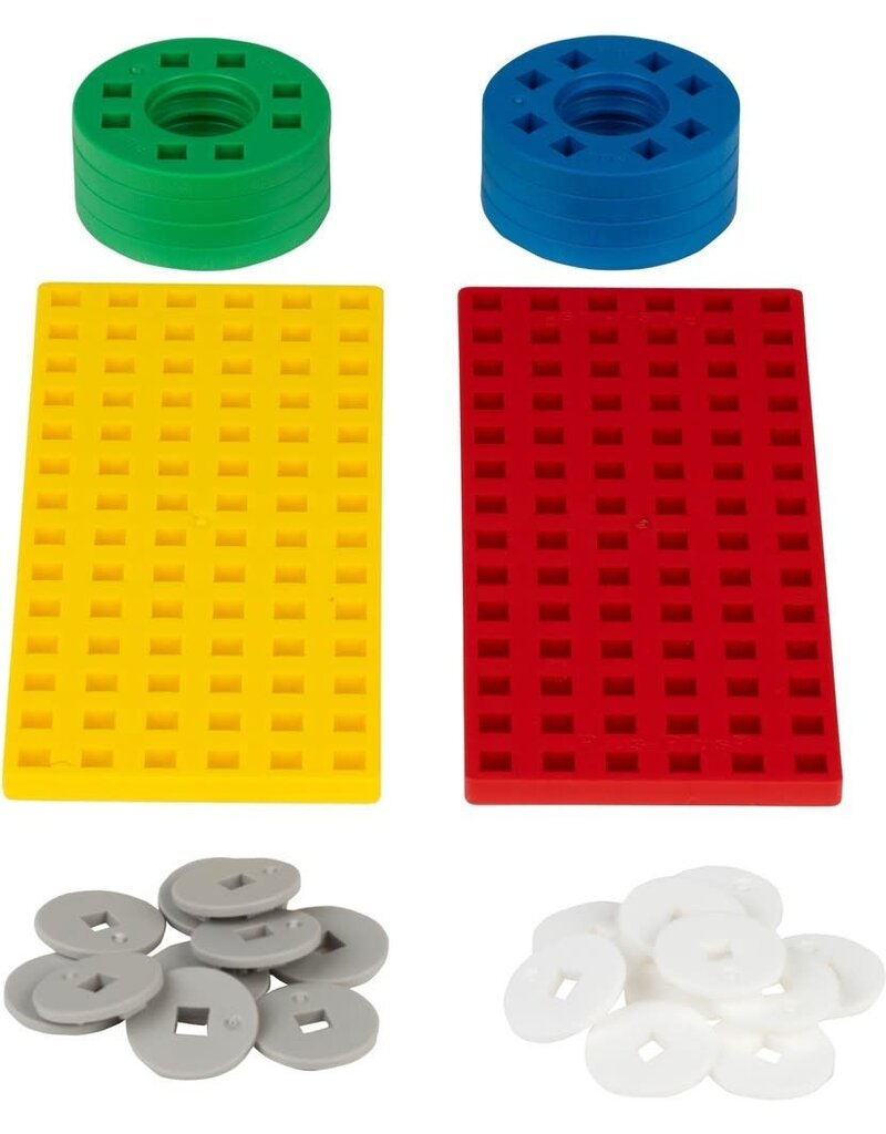 Plus Plus Bouwplaat geel/rood klein en wielen Plus-Plus: 26 stuks