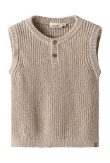 Lil' Atelier Rokko Knit Vest Oxford Tan Melange