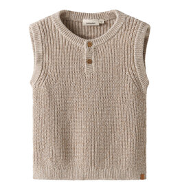 Lil' Atelier Rokko Knit Vest Oxford Tan Melange