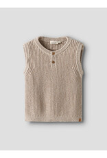 Lil' Atelier Rokko Knit Vest Oxford Tan Melange