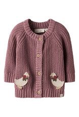 Lil' Atelier Emlen Lak Knit Cardigan Nostalgia Rose