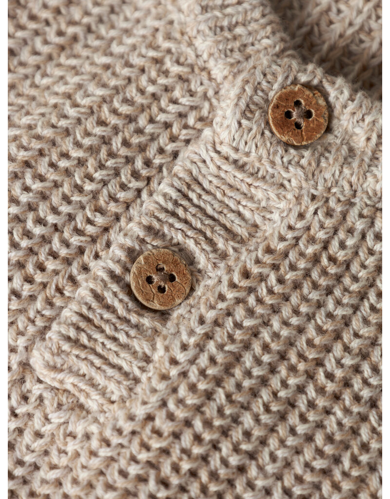 Lil' Atelier Rokko Knit Vest Baby Oxford Tan Melange