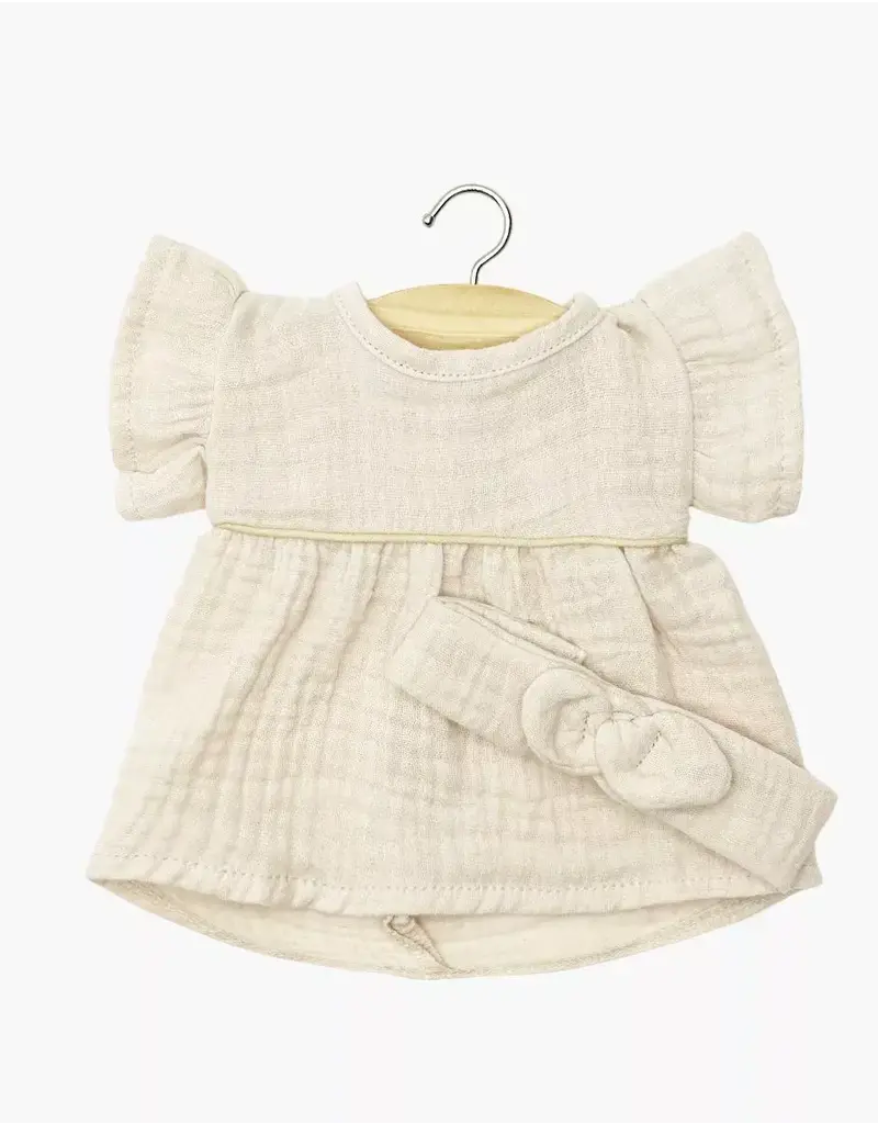 Minikane Daisy-jurk in haarband met ronde knoop