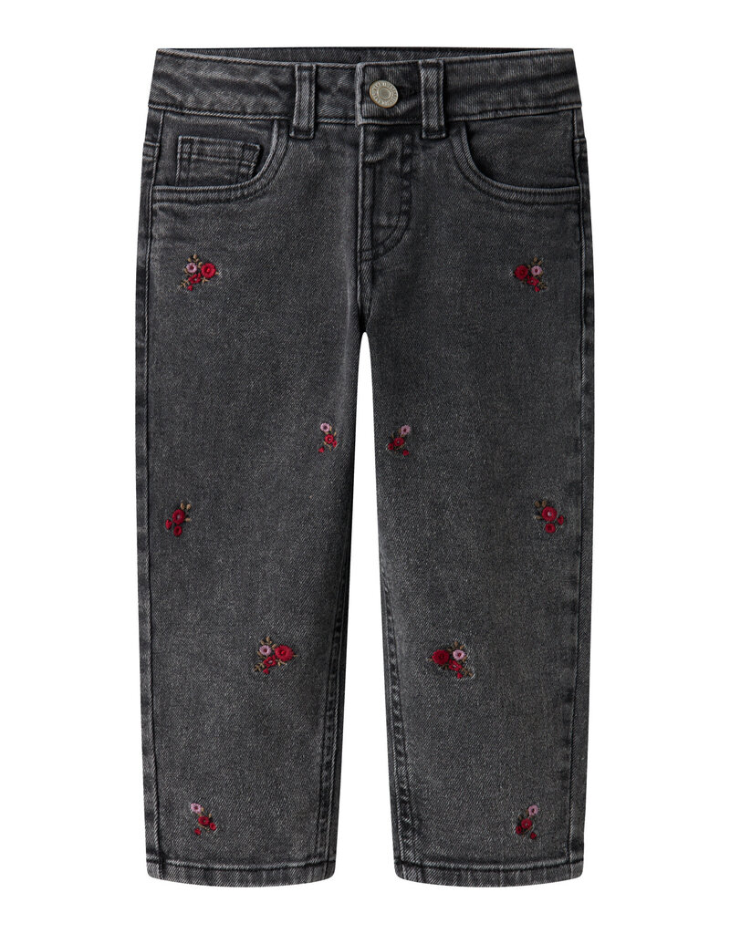 name it Bella Mom emb Jeans Medium Grey Flower