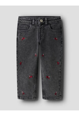 name it Bella Mom emb Jeans Medium Grey Flower