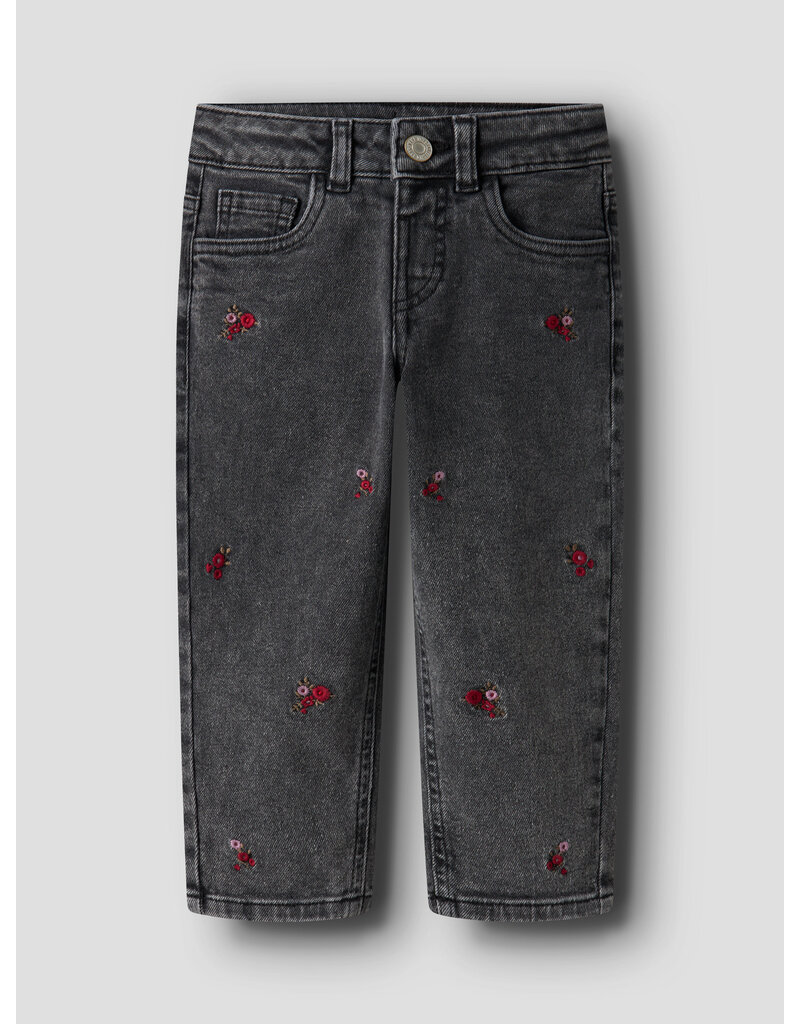 name it Bella Mom emb Jeans Medium Grey Flower